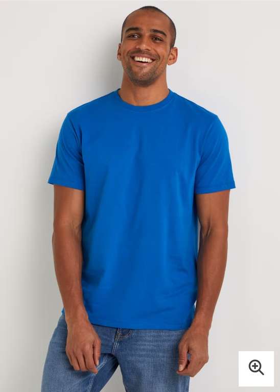 Bright Blue Essential Crew Neck T-Shirt for £2.81 + 99p collection @ Matalan
