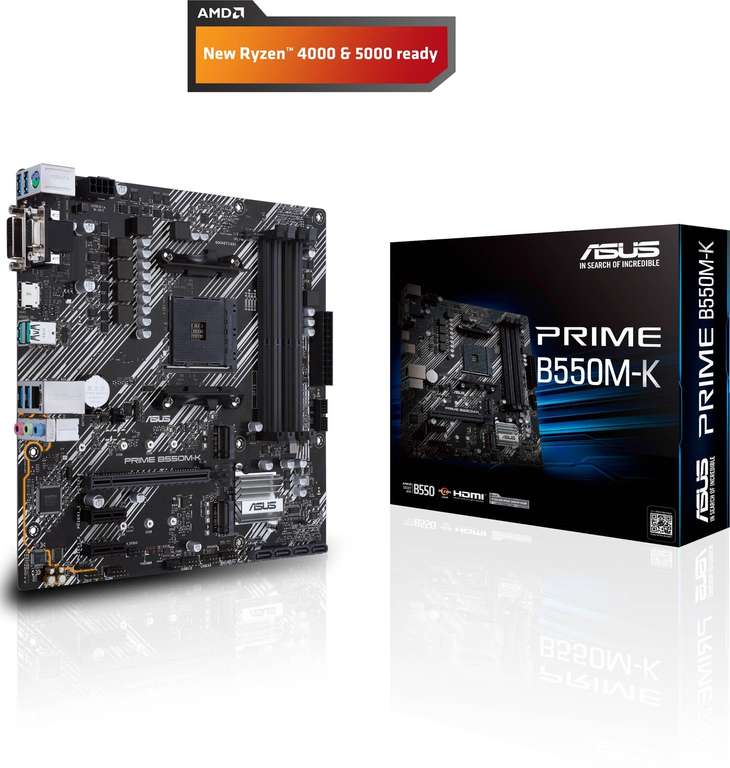 ASUS Prime B550M-K AMD Socket AM4 Motherboard - £64.99 @ CCL