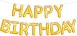 Happy Birthday Balloon Banner, 16 inch Gold Mylar Foil Happy Birthday Sign £2.99 sold by Partywoo/FBA