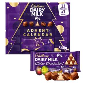 Cadbury Dairy Milk Advent Calendar 340g / Cadbury Dairy Milk Chocolate Chunks Advent Calendar 258g / Cadbury Heroes Advent Calendar 230g