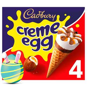 Cadbury Creme Egg Ice Cream Cones 4 x 100ml