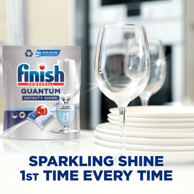 Finish Quantum Infinity Shine Dishwasher Tablets bulk Total 100 Tabs | + 15% Voucher S&S £10.33/£9.65