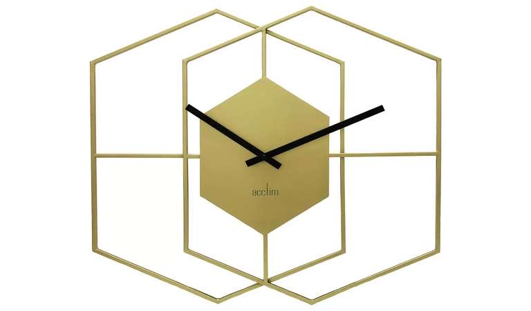 Acctim Addison Geometric Wire Wall Clock - Gold £33 free collection @ Argos