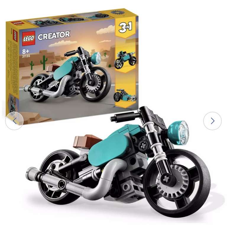 LEGO 31136 Creator 3 in 1 Exotic Parrot £16 / LEGO 31135 Creator 3 in 1 Vintage Motorcycle £10 + free collection @ Argos