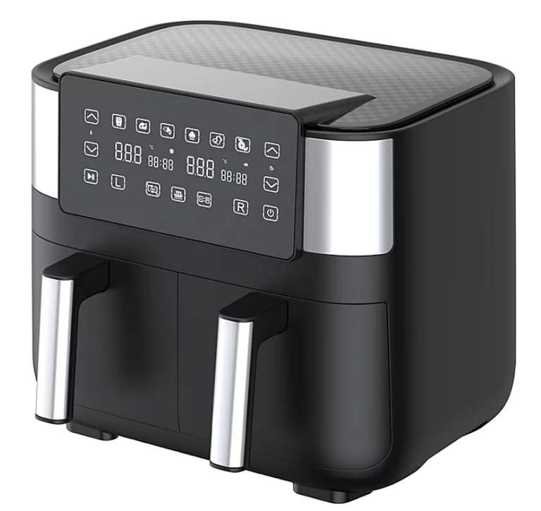 Black 7.6L Digital Dual Air Fryer + Free Click and collect