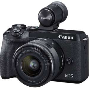 Canon EOS M6 Mark II Mirrorless Camera, 15-45mm IS STM Lens, EVF-DC2 £959 @ Camera World