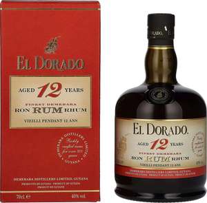 El Dorado 12 Years Rum 40% ABV 70cl £30 / £28.50 with Subscribe and Save @ Amazon
