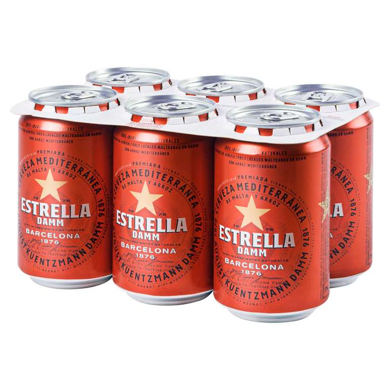 6 x Estrella Damm Premium Lager 330ml Cans Best Before 14/12/2023 - Max 1 per order | FREE delivery over £25