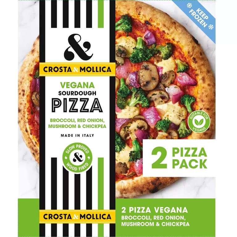 Crosta & Mollica Vegana Sourdough Pizza, 2 x 498g