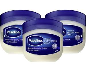 3 x Vaseline Original Petroleum Jelly moisturiser skin care for cracked, dry skin and eczema relief 50ml (£2.77 - £3.34 with s&s)