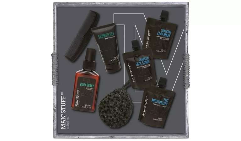 Man Stuff Wooden Tray Gift Set2 £4 click and collect at Argos