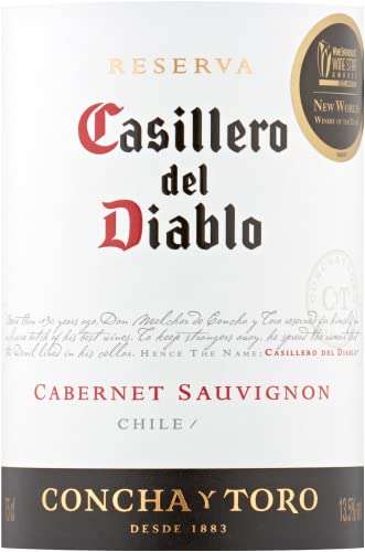 Casillero del Diablo Cabernet Sauvignon Red Wine, Chile, Smooth & Aromatic, (Case of 6 x 75cl) w/voucher / Comes out to £5.62 per bottle