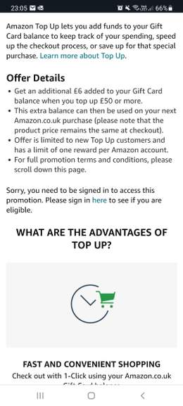 6 Free Credit On 50 Amazon Gift Card Top Up Via Mse Link Hotukdeals