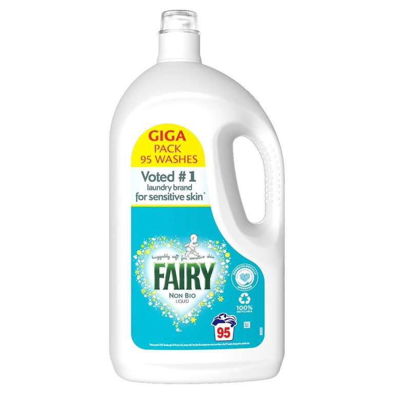Fairy non bio washing liquid 100 washes £12.99 instore @ B&M Argent Centre, Middlesex