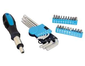 Halfords 30 piece Ratcheting Screwdriver & Hex key Set £10 + Free click and collect @Halfords