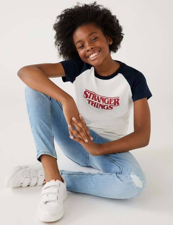 Pure Cotton Stranger Things T-Shirt (6 - 9 Yrs) Free Collection