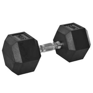 HOMCOM 2x 20KG Rubber Hex Dumbbell w/code sold by Outsunny (UK Mainland)