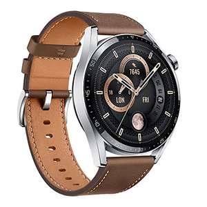 HUAWEI WATCH GT 3 Smartwatch - 2 Weeks Battery Life Fitness Tracker - SpO2 and Hearth Rate Monitoring - 46MM Brown Leather