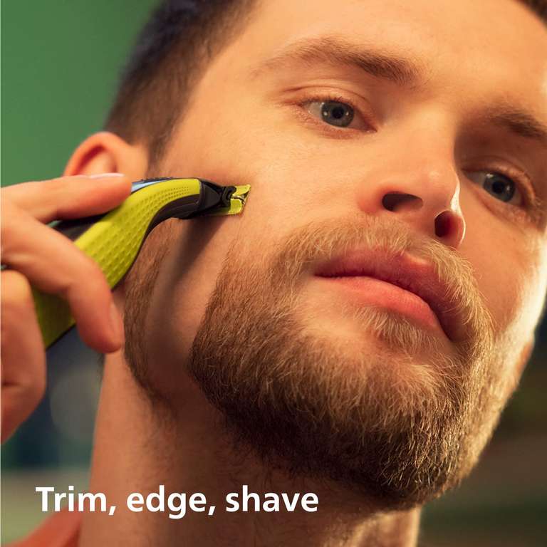 Philips OneBlade - Trim, Edge, and Shave Any Length of Hair, Original Blade (Model QP2724/30)