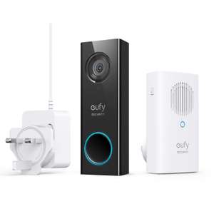 eufy Security Wi-Fi Video Doorbell 2K, No Fees, Local Storage, Wireless Chime Requires Existing Doorbell Wires | Sold by AnkerDirect UK FBA