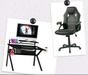 Computer Desk & Office Gaming Chair Bundle (5 Colours) - £84.99 w/code - neodirect