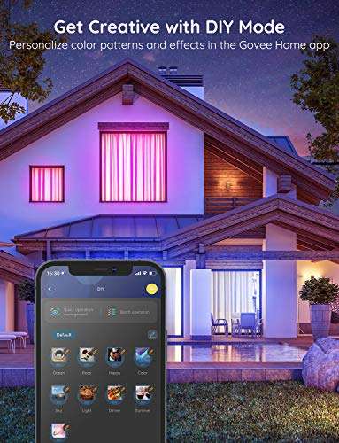Govee LED Lights 10m, Bluetooth LED Strip Light App Control, 64 Scene Modes and Music Sync - £9.99 sold by Govee @ Amazon