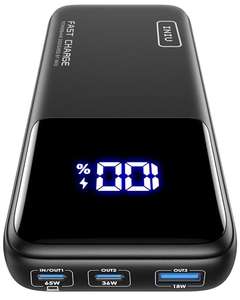 INIU Power Bank, 65W 20000mAh Fast Charging Portable Charger with USB C Input & Output - (w/voucher & code) Sold by Topstar Getihu FBA