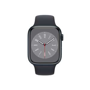 Very Good - Refurbished - Apple Watch Series 8, 45mm, GPS, Midnight Black Case / Black Sport Band - musicmagpie