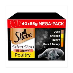 Sheba 85g 40 Pouch pack Poultry in gravy - £1.49 @ Morrisons