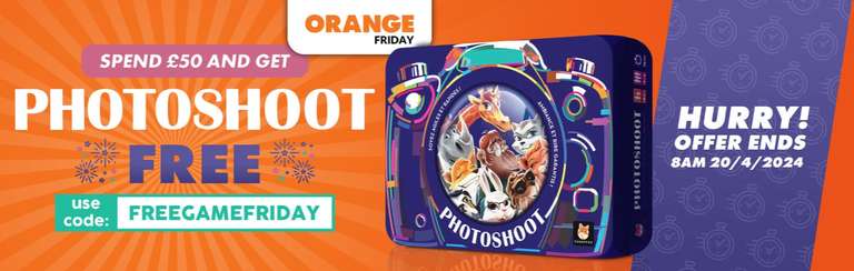 Free Photoshoot Board Game with £50 spend