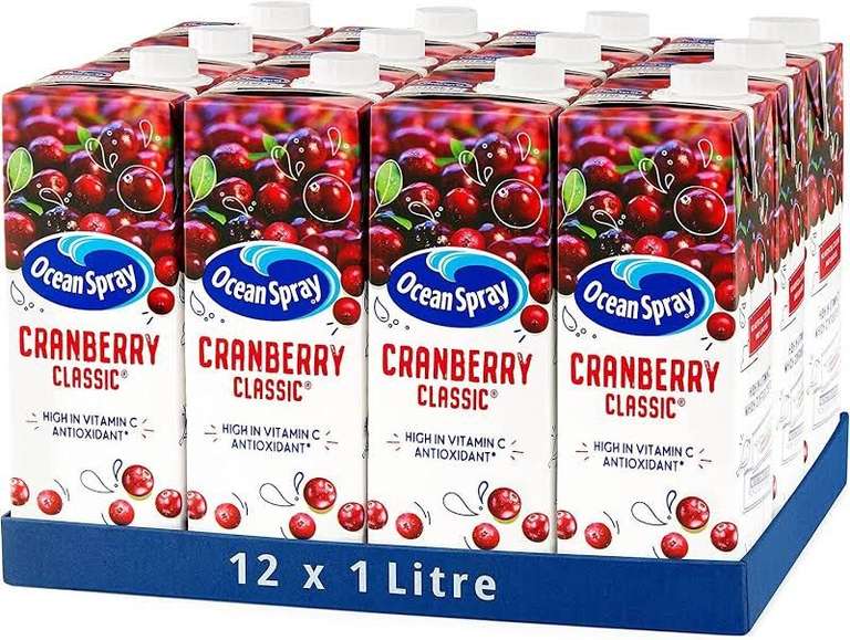 Ocean Spray Classic Cranberry Juice 1L x 12 pack - £8.38 instore (Members Only) at Costco