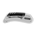 Stanley Quickslide Pocket Knife All-metal with Belt Clip Ref 0-10-810, Silver/ Black