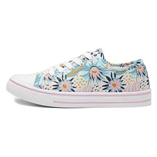 Lilley Meru Womens Tropical Print Lace Up Canvas sizes 3-7 - sold & dispatched by Shoe Zone