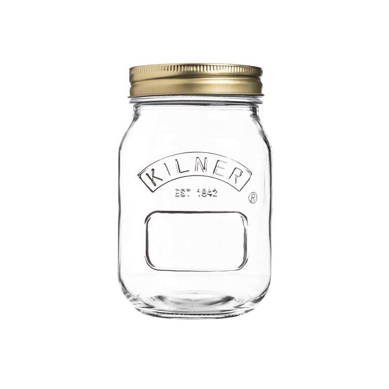 Kilner Preserve Jar 0.5L (500ml) Round Glass Screw Top Lid Preservation Storage Jar