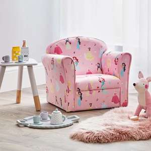 Kids Pink Disney Princess Armchair £29.40 (fully assembled) free click and collect or £3.95 delivery @ Dunelm