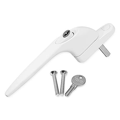 Yale uPVC Universal Window Handle Inline Locking Espag Double Glazing White, Sold and dispatched by GB DIY Store