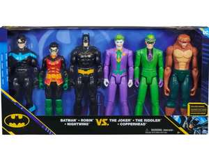 DC Comics, Batman 6-Pack | Batman, Robin, Nightwing, The Joker, The Riddler, Copperhead | 30-cm Action Figures (£2.55 per figure)