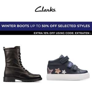 Sale Up to 50% Off Winter Boots + Extra 10% Off With Code + Free Click & Collect - @ Clarks