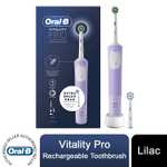 Oral-B Vitality Pro Electric Rechargeable Toothbrush with 2 Brush Heads, Lilac - £25 delivered @ oral-b_official_store / eBay