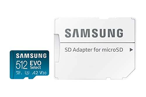 Amazon Samsung EVO Select 512GB microSDXC Memory Card inc. SD-Adapter £50.99 at Amazon