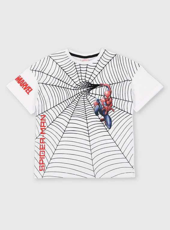 Marvel White Spider-Man T-Shirt - 1-1.5-2 years £4 free click and collect @ Sainsbury's