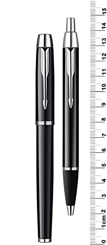 Luxury Gift Set Black with Chrome Trim Finish IM Ballpoint and IM Rollerball Medium Nib Black Ink Pens by Parker - £26.13 @ Amazon