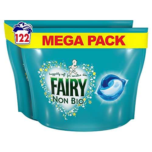 Fairy Non Bio All-in-1 PODS 122 (61x2) Laundry Detergent Washing Liquid Tablets Sensitive Skin