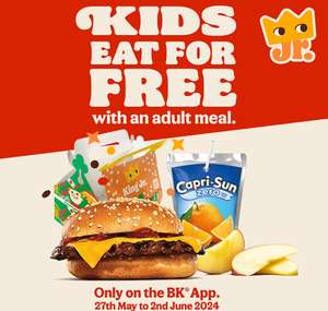 FREE King JR Box Meal with every Adult Meal purchase (Via BKApp)