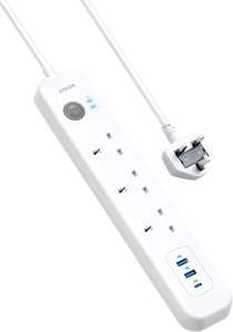 Anker Surge Protection Extension Lead with 1 Power Delivery 18W USB-C Port / 2 PowerIQ USB Ports / 3 AC Outlets £15.99 @ AnkerDirect/Amazon