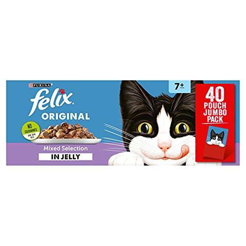 Felix Cat Food Senior Mixed Selection in Jelly 40 x 100g £10.99 with S&S 15% off £9.34