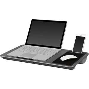 Multi Purpose Home Office Lap Desk with Mouse Pad and Phone Holder - Silver Carbon - delivered with code - £18.98 @ Mymemory