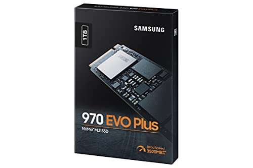 Samsung 970 EVO Plus 1TB PCIe NVMe M.2 (2280) Internal Solid State Drive (SSD) (MMZ-V7S1T0BW) Black - Sold by Amazon EU