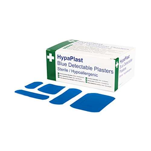 Safety First Aid D7010 HypaPlast Blue Detectable Catering Plaster, Assorted, Pack of 100 - £2.69 S&S