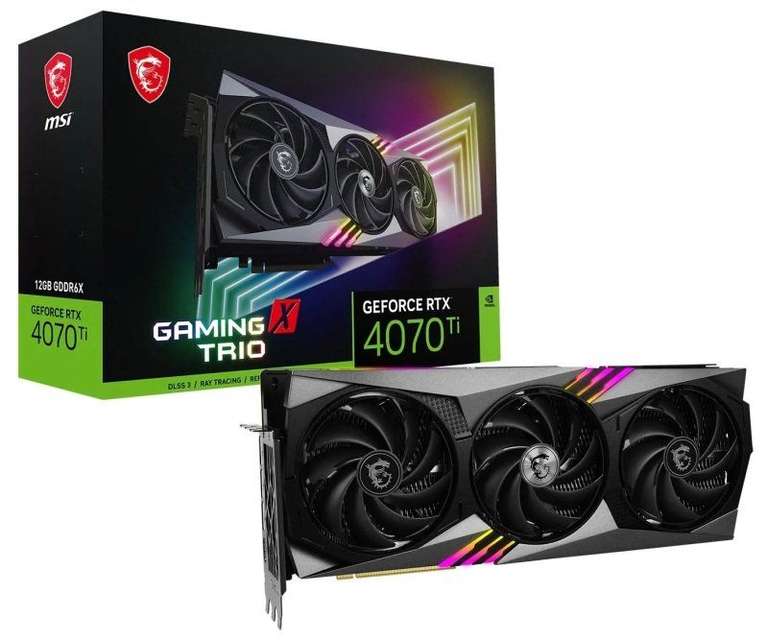 MSI GeForce RTX 4070 Ti VENTUS 3X OC 12GB GDDR6X GAMING X TRIO - £629.99 @ Amazon